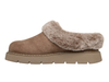 Skechers 114762 Bobs Keepsakes Lite - Cozy Blend full shoe slipper in Taupe. Faux fur lining and trim on a white background inner view