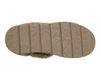 Skechers 114762 Bobs Keepsakes Lite - Cozy Blend full shoe slipper in Taupe. Faux fur lining and trim on a white background sole view