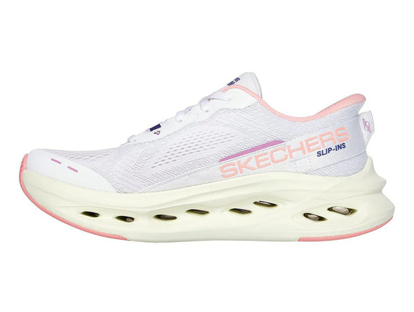 Skechers 129400 Slip-ins: Max Cushioning Glide-Step - White Pink inner view