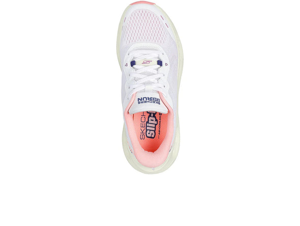 Skechers 129400 Slip-ins: Max Cushioning Glide-Step - White Pink top view