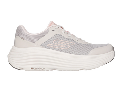 Skechers 129470 Max Cushioning Endeavour - Natural laced sneaker against a white background. 