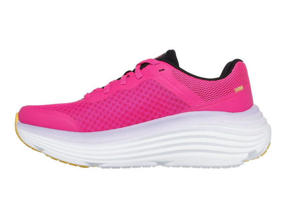 Skechers 129470 Max Cushioning Endeavour - Raspberry laced sneaker on white background inner view