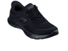 Skechers 150218 Slip-ins: Flex Appeal 5.0 - Easy Breezy - Black sneakers against a white background upper view