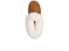 Skechers 169012 Cozy Campfire - Winter Nights full flipper in Chestnut with white faux fur lining and trim top view