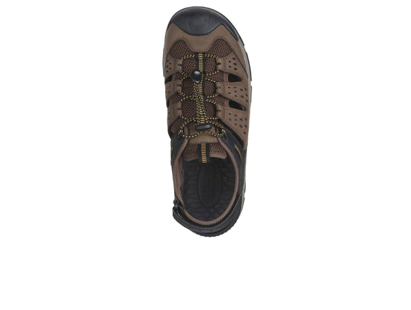 Skechers 205113 Relaxed Fit®: Tresmen - Menard in Brown Black top view