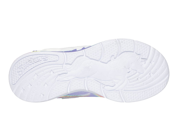 Skechers 302298 S-Lights Unicorn Chaser in Lavender Multi sole view