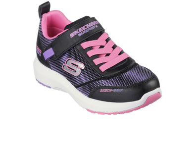 Skechers 303387L Dynamic Tread Journey Time in Black Hot Pink Upper view