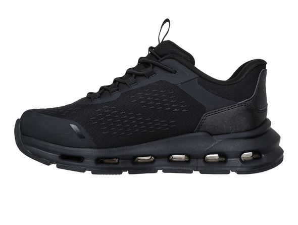Skechers 303654L Slip-ins: Glide-Step - Vista Lane - laced black sneaker on white background inner view