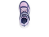 Skechers 303712N S-Lights: Cosmic Glow - Navy Multi sneaker, laced with Velcro strap on a white background top view