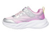 Skechers 303712N S-Lights: Cosmic Glow - Silver Multi laced sneaker with a Velcro strap in inner view