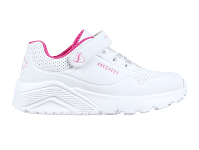 Skechers 310451L Uno Lite in White Hot Pink outer view