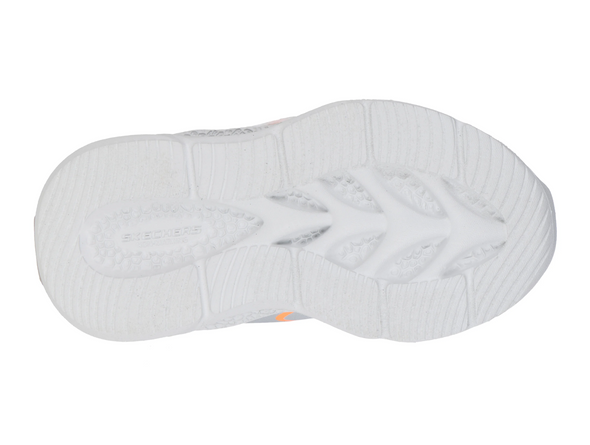 Skechers 401498N S-Lights: Meteor-Lights - Glow Spike - Silver Orange sole view