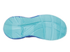 Skechers 404040L Tidal-Tech - Blue Multi sneaker, laced with a Velcro strap on a white background sole view