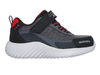 Skechers 406338N Waterproof: Bounder - Venture Squad - Black Charcoal  sneaker with red accents on a white background
