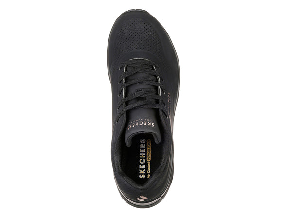 Skechers 73690 Uno-Stand On Air in Black top view