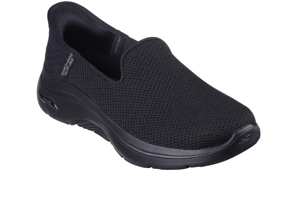 Skechers Hands Free Slip-ins®: GO WALK® Arch Fit® 2.0 - Delara 125315 in Black upper view