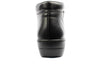 Softmode Clara 6474 - Black ankle boot with an inner and outer zip on a white background, back view