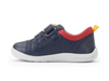 Startrite Playhouse Star 0854-19 shoe in Navy with star detail. double Velcro straps and white sole on white background inner view