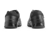 Startrite Rhino Warrior-8237-7 - Black school shoe with heel padding back view on white back ground