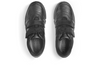 Startrite Rhino Warrior-8237-7 - Black school shoe with two Velcro strapstop view on white background