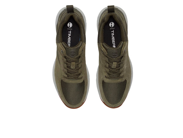 Timberland Voyager Park Low Lace Sneaker - Dark Green top