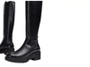 Unisa JABILO_STT_STN Scott - Black knee high boots on a white background outer view 1