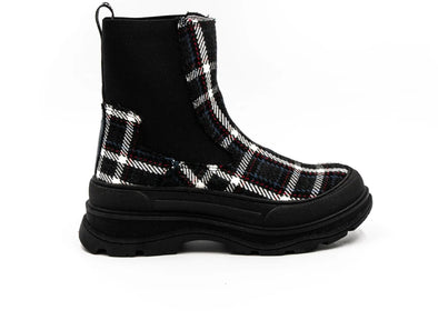 Zara tweed boots hotsell