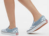Vans Classic Slip-On Colour Theory Checkerboard in Blue White model view