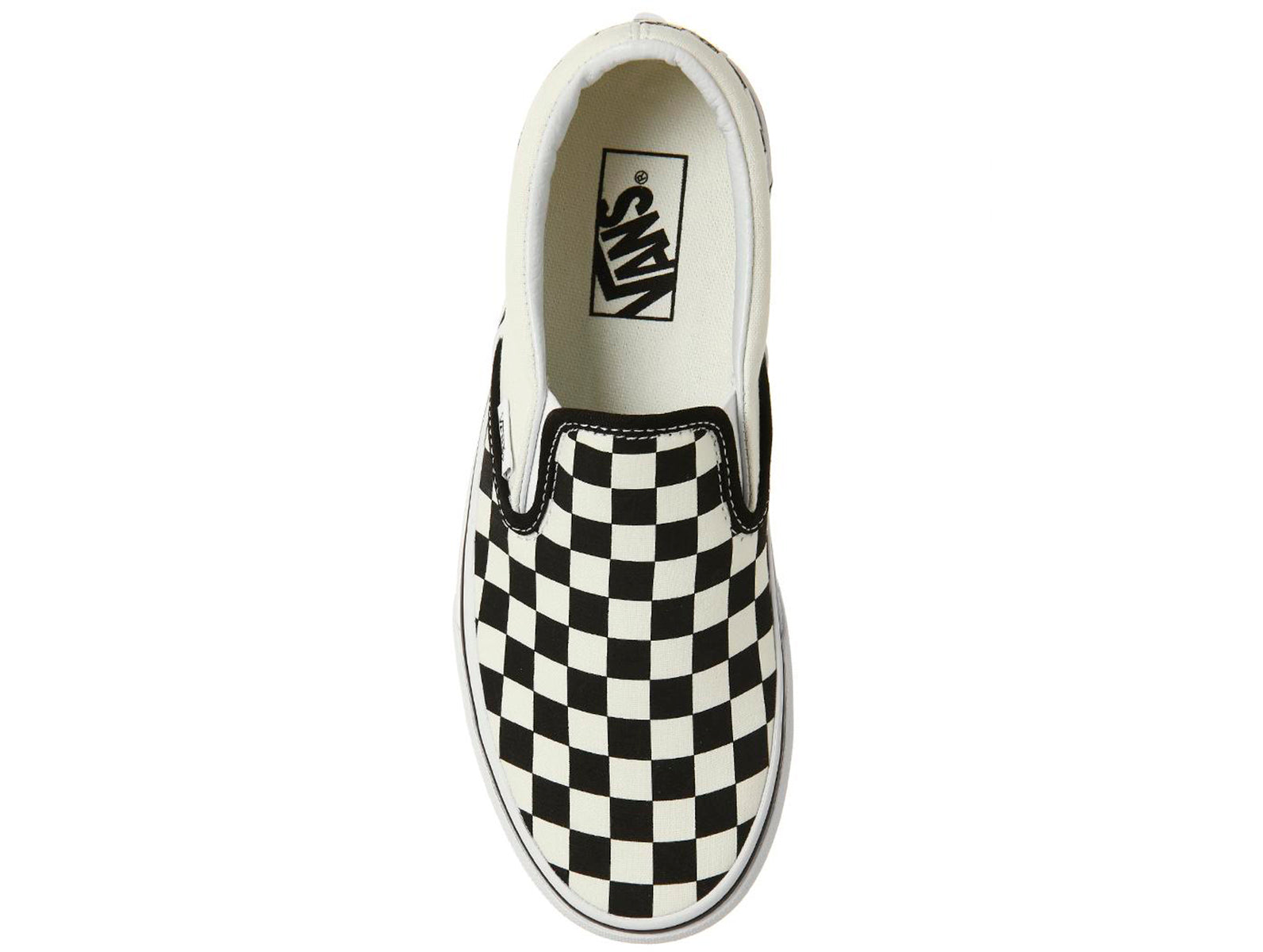 Vans Classic Slip on Checkerboard in Black White Ladies shoes at Walsh Brothers Shoes