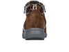 Waldläufer 831802 500 277 - Brown  suede laced ankle boot with side zips and leopard print accents on a white background back view