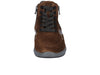 Waldläufer 831802 500 277 - Brown  suede laced ankle boot with side zips and leopard print accents on a white background front view