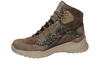 Waldläufer 968971 981 865 - Olive Brown  high-top sneaker boot with leopard print accents on a white background