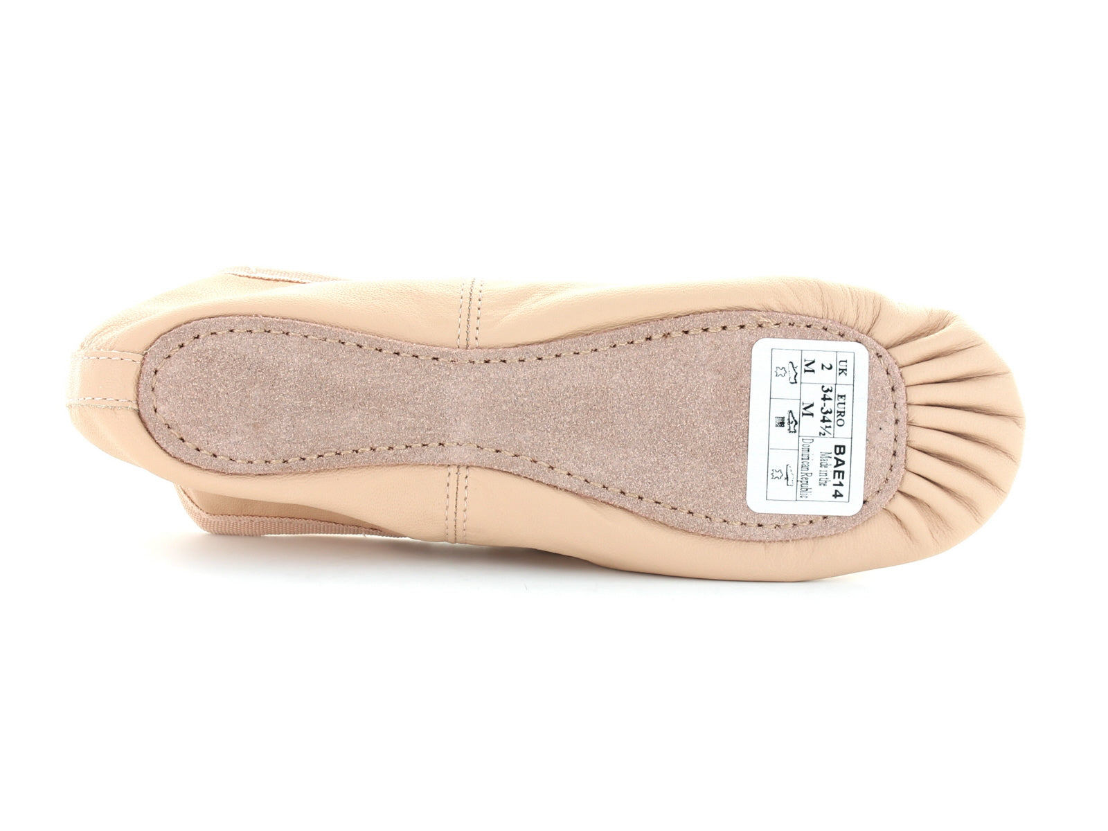 Ballet Pumps Pre attached Elastic Pink Leather Walsh Brothers Shoes