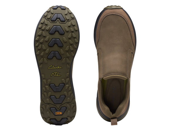 Clarks ATL Trail Moc in Olive sole view