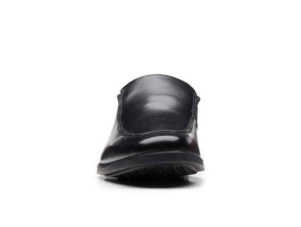 Clarks Howard Edge in Black Leather front view