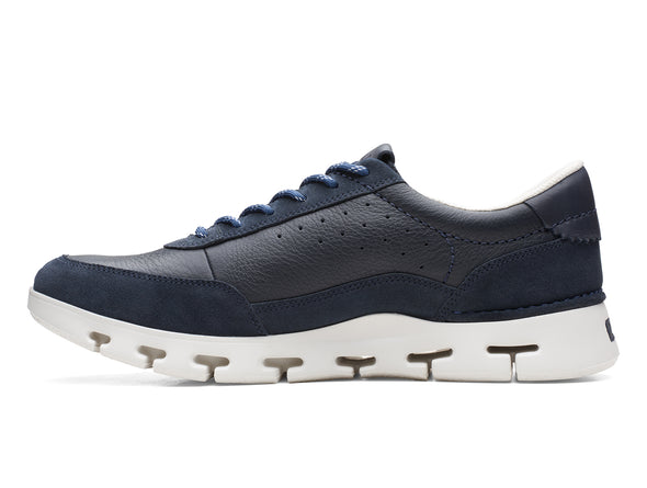 Clarks Nature X One in Navy Combi top view