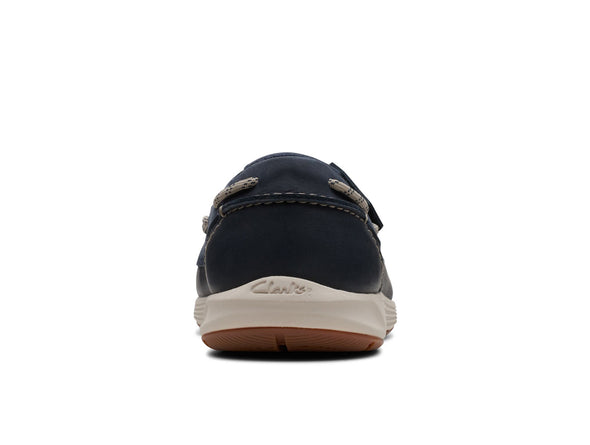 Clarks ATL Sail Go in Navy back view
