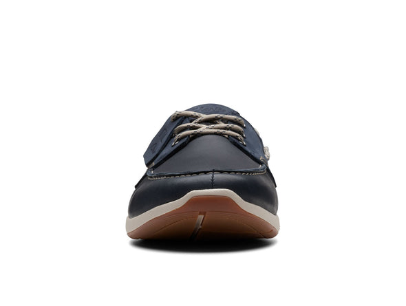Clarks ATL Sail Go in Navy front view