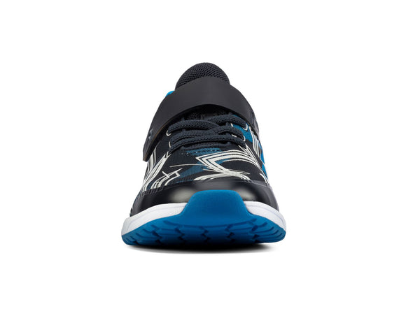 Clarks Aeon Pace K in Navy Combi Frontr view