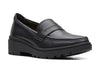Clarks Calla Ease in Black leather side view