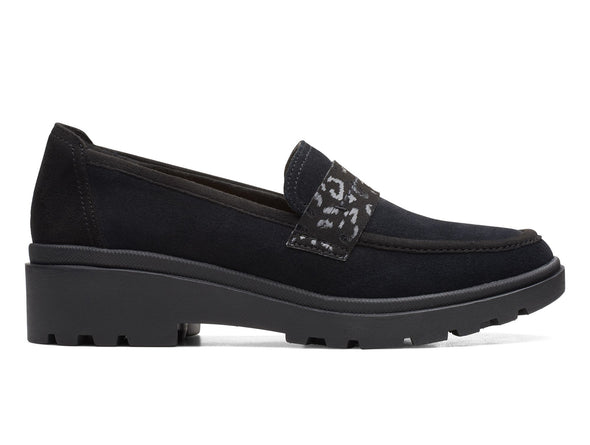 Clarks Calla Ease – Black Suede