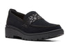 Clarks Calla Ease in Black leather side view