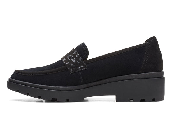 Clarks Calla Ease in Black leather inner view
