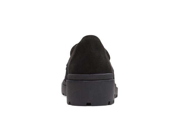 Clarks Calla Ease in Black leather back view