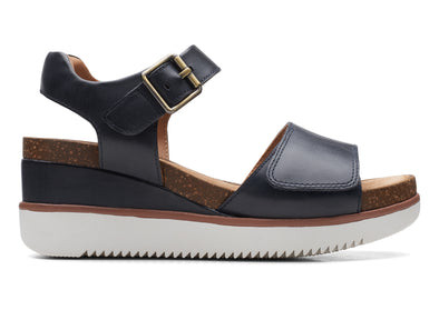 Clarks Lizby Strap - Navy Leather
