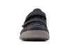Clarks Rex Play T in Navy/Red Leather Front view