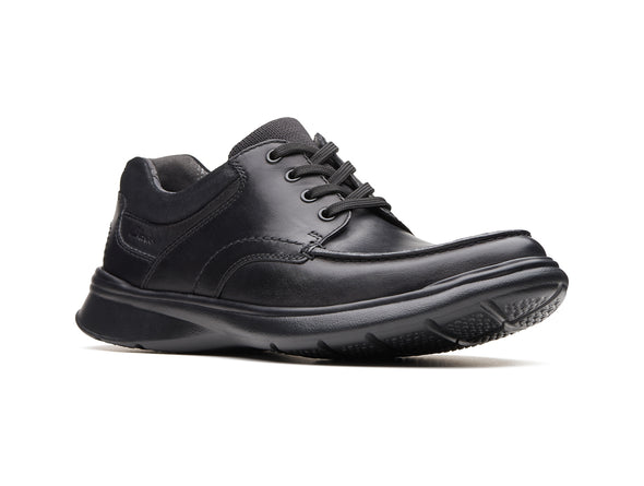 Clarks Cotrell Edge in Black Smooth Leather side view