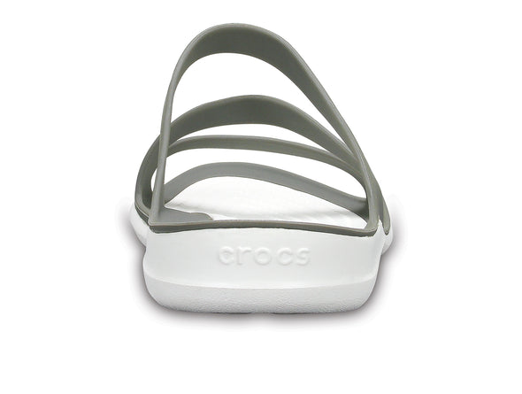 Crocs Swiftwater in Smoke White back view