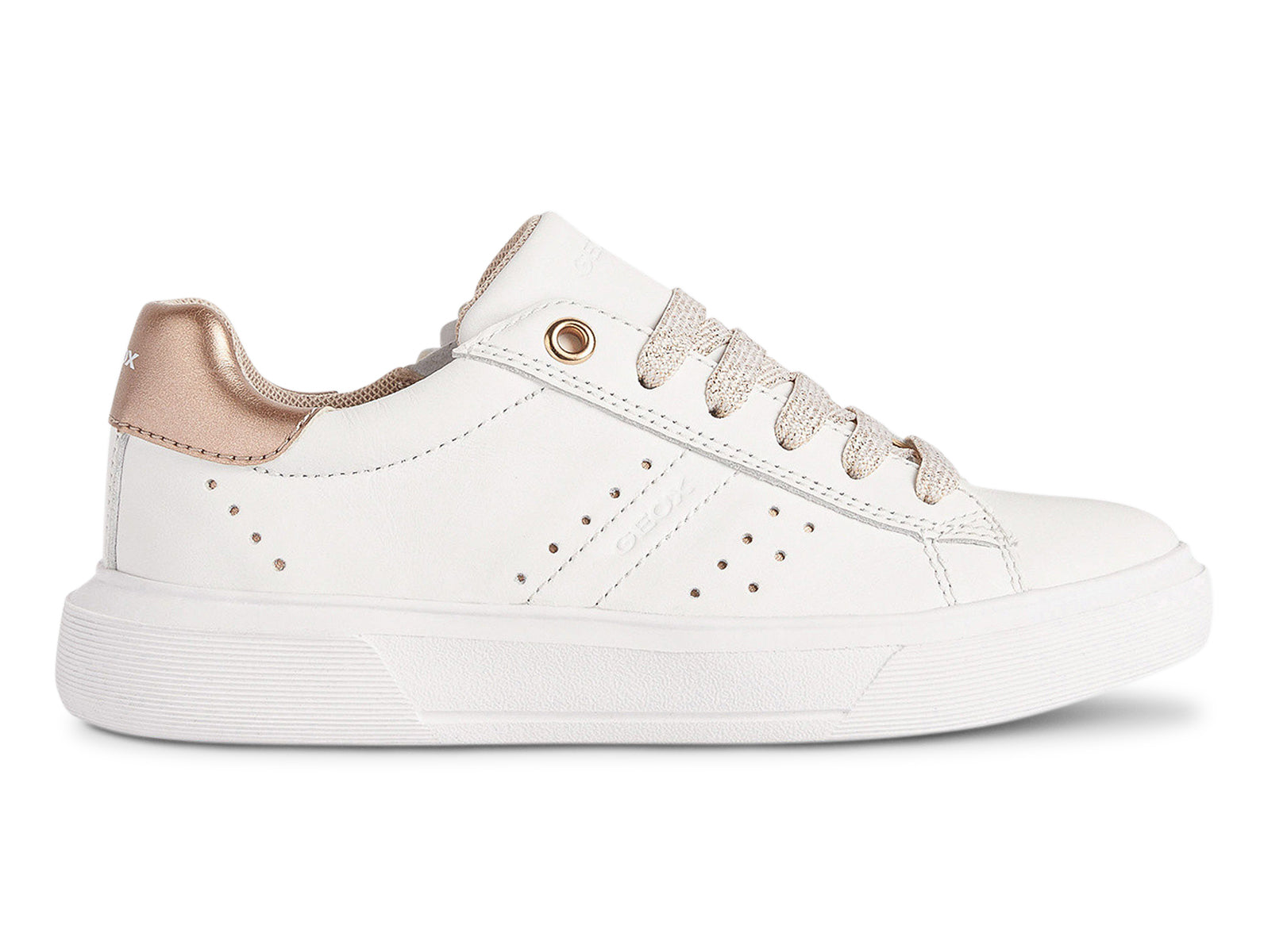 Geox J25GCA Nettuno Girl White Girls Shoes at Walsh Brothers Shoes