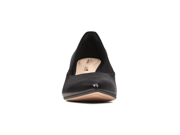 Clarks Laina55 Court -  Black Leather
